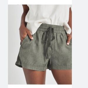 NWT Splendid Army Green Linen Shorts Sz S